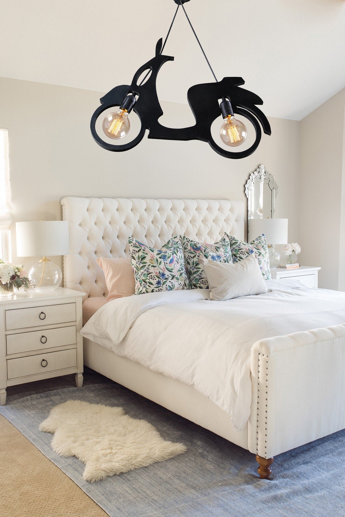 Scooter Motor Bicycle Chandelier Pendant Lamp Modern Rustic Decorative Lamp Teen-Kid'S Room