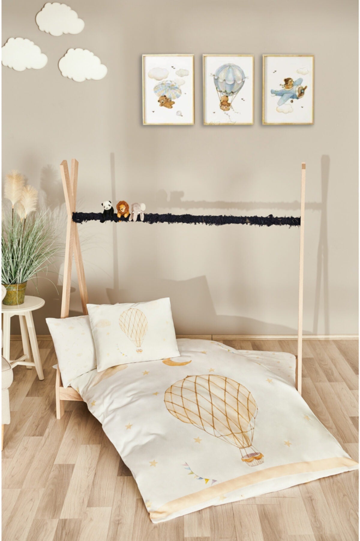 Baloon Cotton Satin Baby Duvet Cover Set