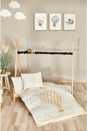 Baloon Cotton Satin Baby Duvet Cover Set