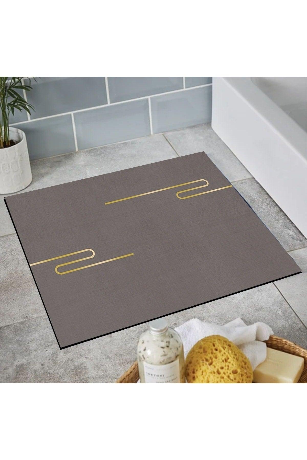 Else Patterned Shower Front Square Bathroom Carpet Doormat Single Piece 60x60cm - Swordslife