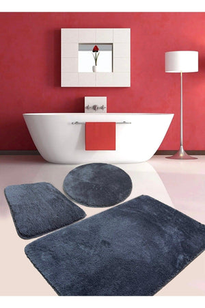 Bathroom Carpet Plush Post Carpet Closet Set Anthracite 60x100/60x60/40x60 Large - Swordslife
