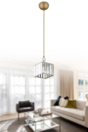 Dolunay Single Stone Antique K-10 Crystal Stone Chandelier