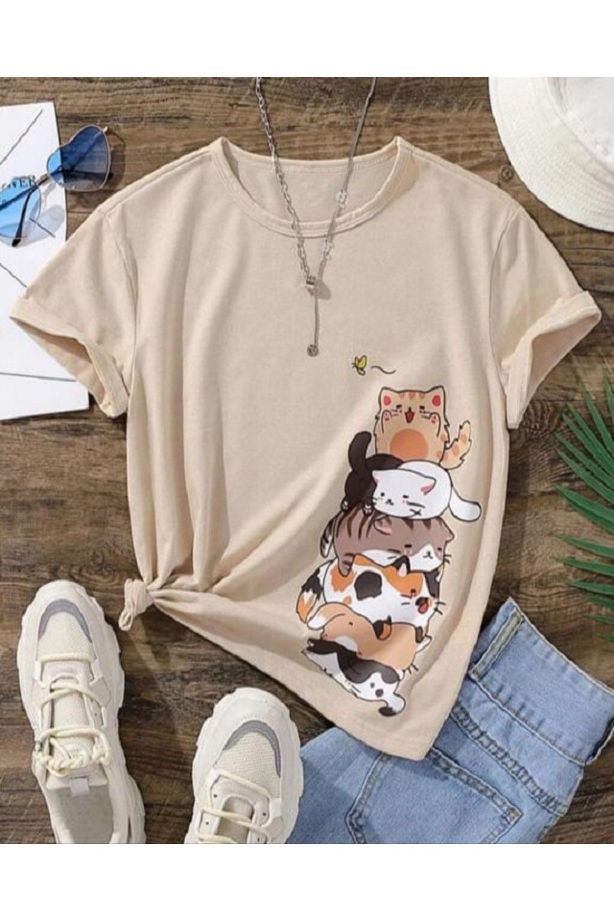 Cute Kitties Print Kids T-Shirt