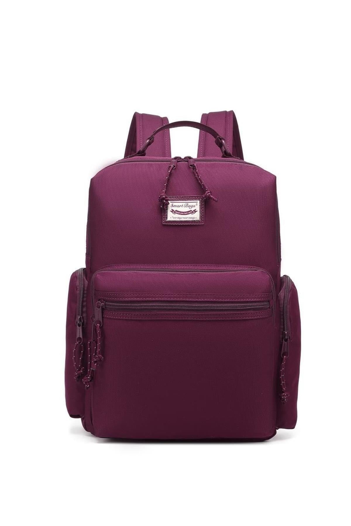 Smartbags School Size Laptop Backpack With Eyes 2022-3124 Maroon