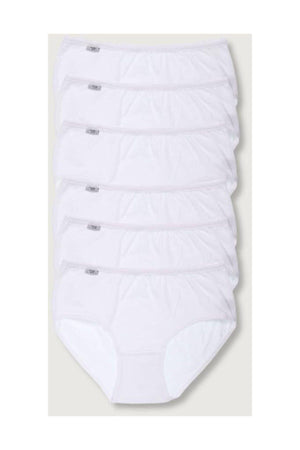 Women's White 6 Pack Lycra Bato Panties ELF568T0924CCM6 - Swordslife