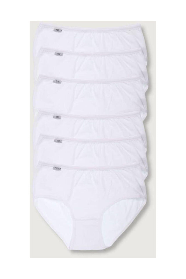 Women's White 6 Pack Lycra Bato Panties ELF568T0924CCM6 - Swordslife