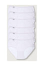 Women's White 6 Pack Lycra Bato Panties ELF568T0924CCM6 - Swordslife