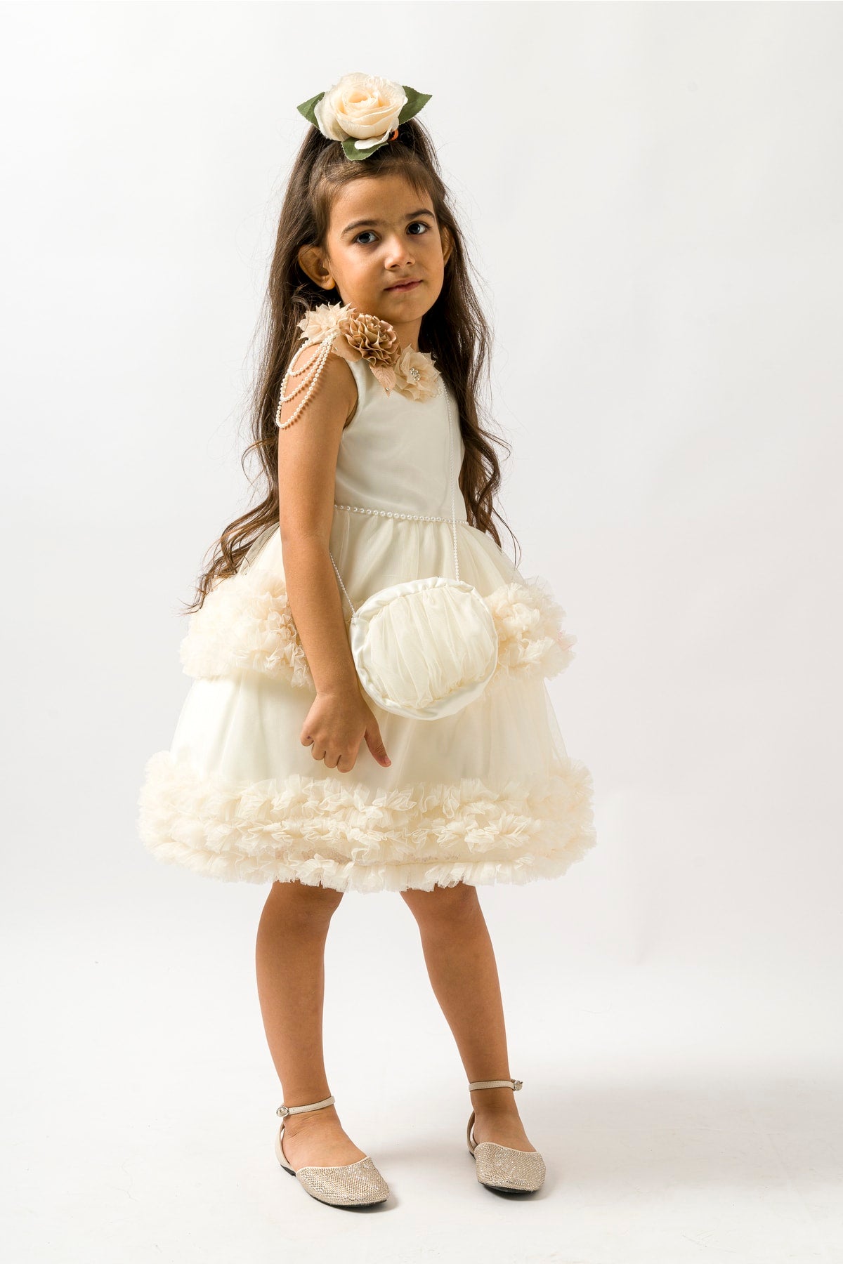 Girl's Dress Frilly Bag Special Occasion Birthday Dress Evening Dress