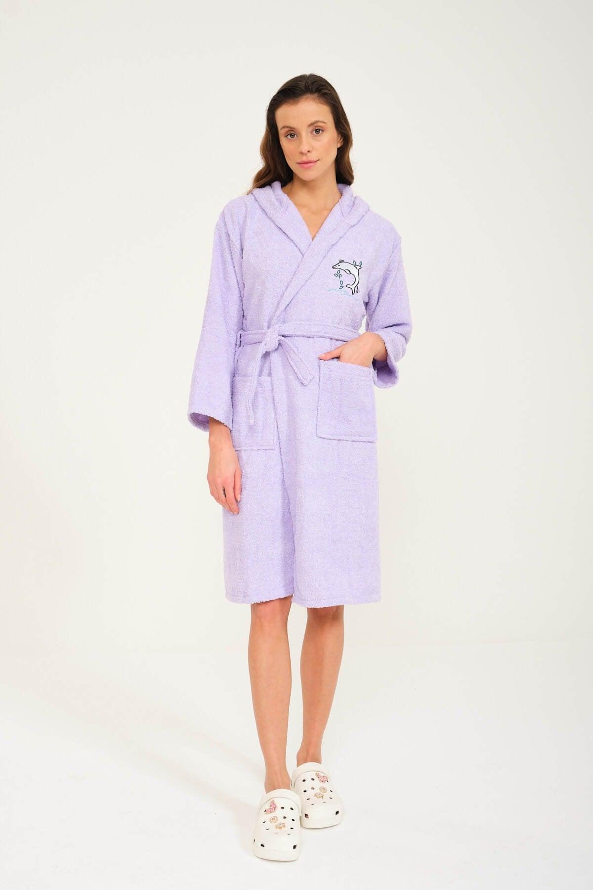 Plain And Hooded Cotton Curl Bathrobe - Swordslife