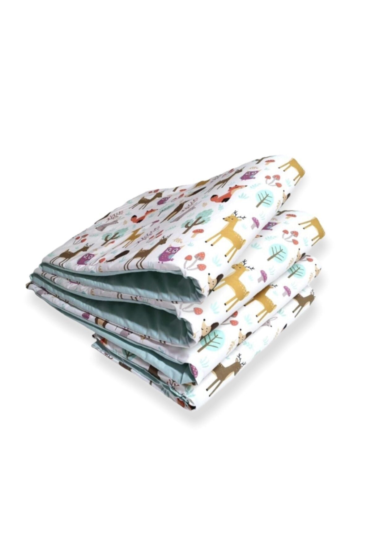 Baby Kids Crib Edge Guard 90X190 For Montessori (4 Pieces) Nature Mint Green