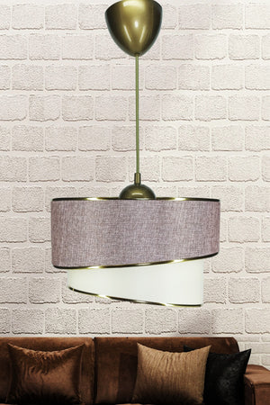 Wind Single Pendant Lamp Wicker Dusty Rose Chandelier