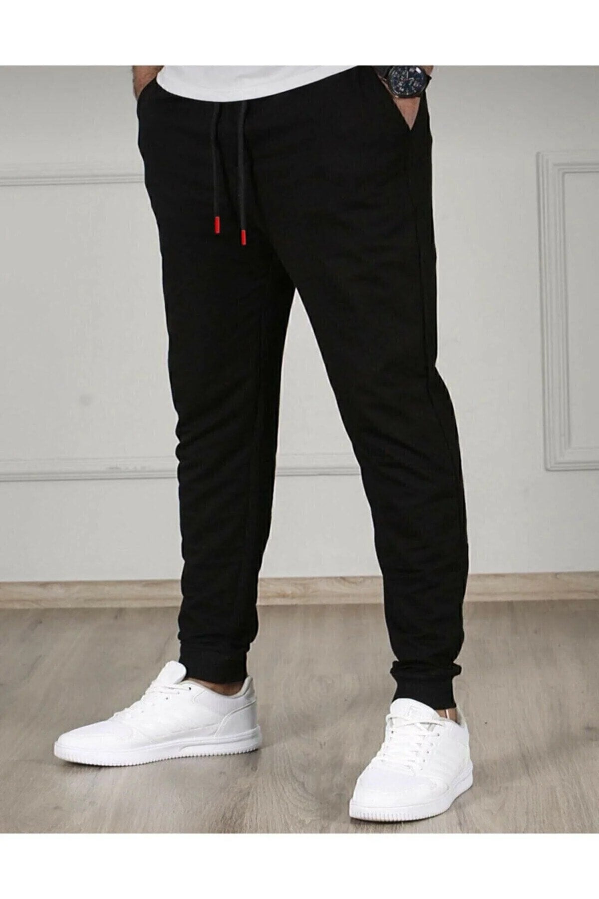 Men'S Summer Black Jogger Sweatpants Slim Fit Slim Fit