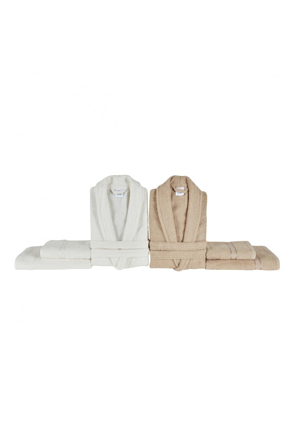 Malvina 6 Pcs Family Bathroom Set Offwhite Beige - Swordslife