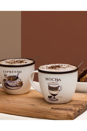 Plaisir Mignonne Set Of 2 Mugs - Brown - 240 Ml