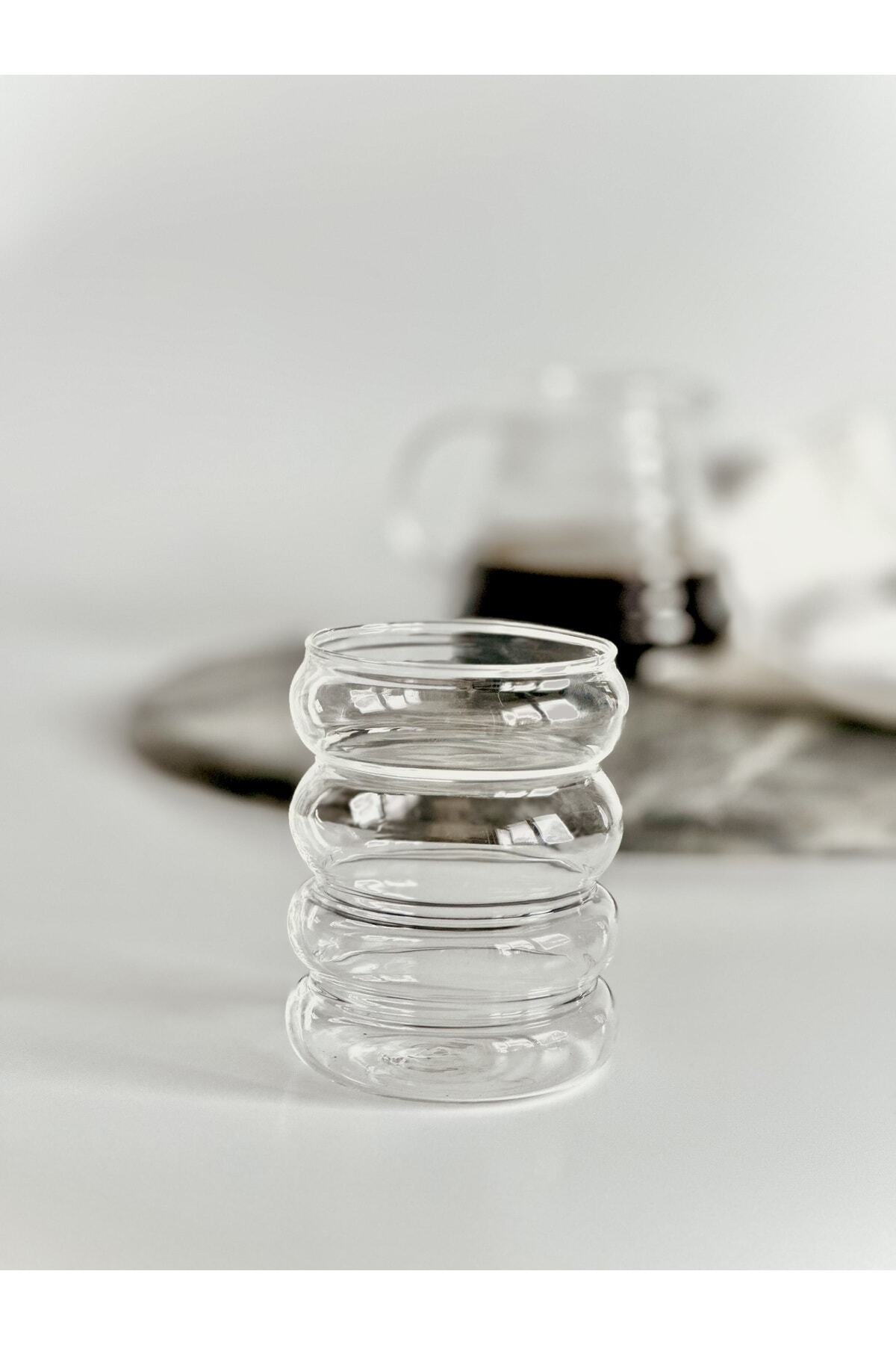 Snow Home Heat Resistant Borosilicate Glass Strip Shaped Glass | Coffee And Presentation Cup - 1 Piece