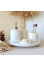 Marble White 5 Piece Gold Bird Bath Set - Swordslife