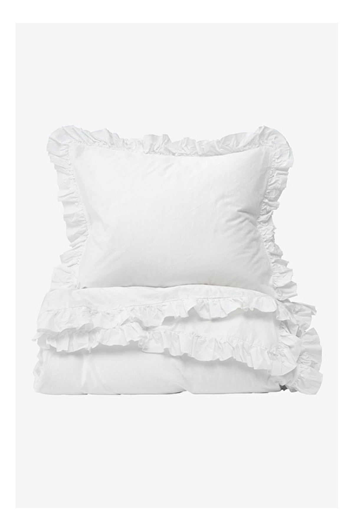 Bright Future Frilly Baby Duvet Cover Set - White