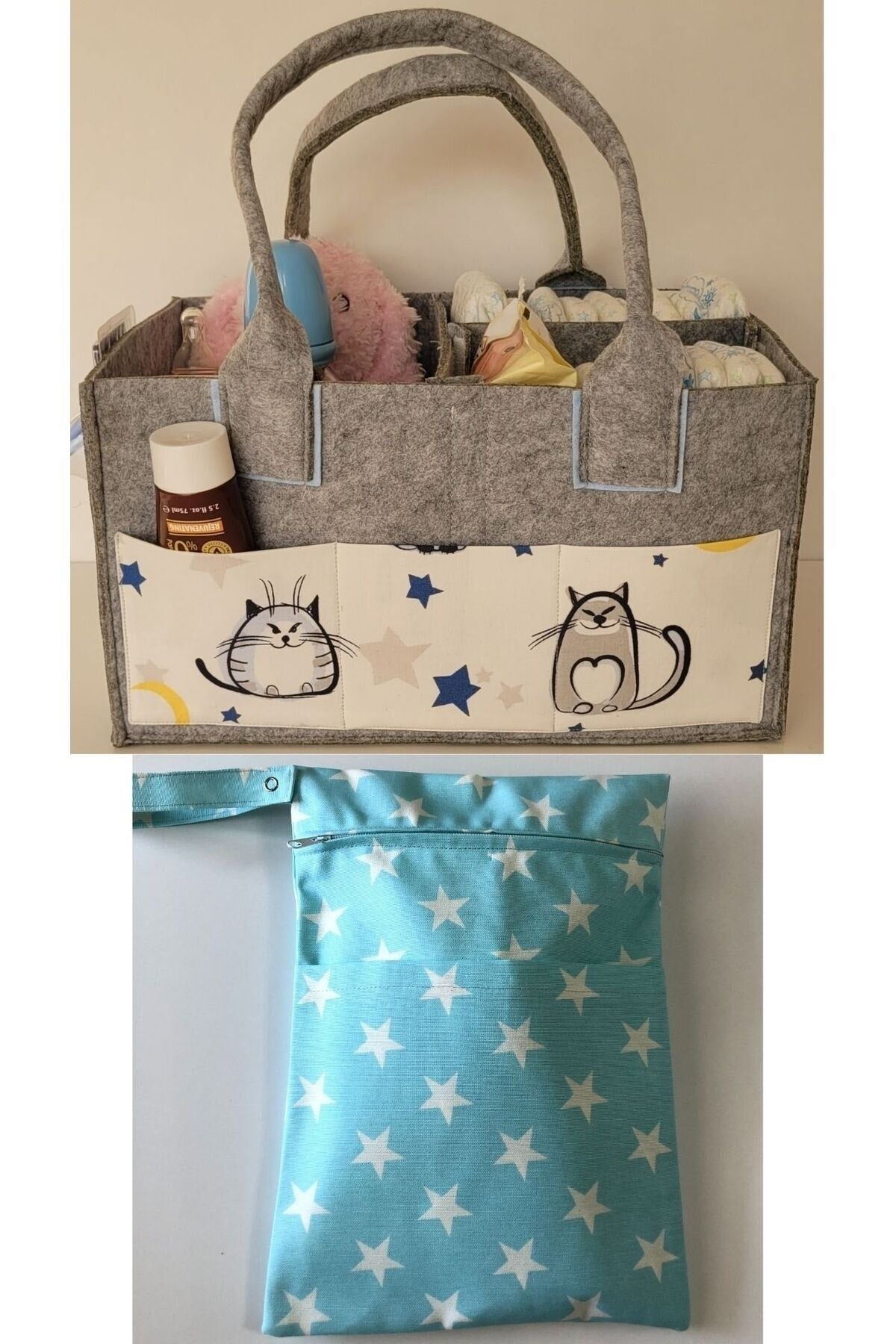 HANDMADE ORGANIZING AND HANGING FUNCTIONAL BABY BAG SET