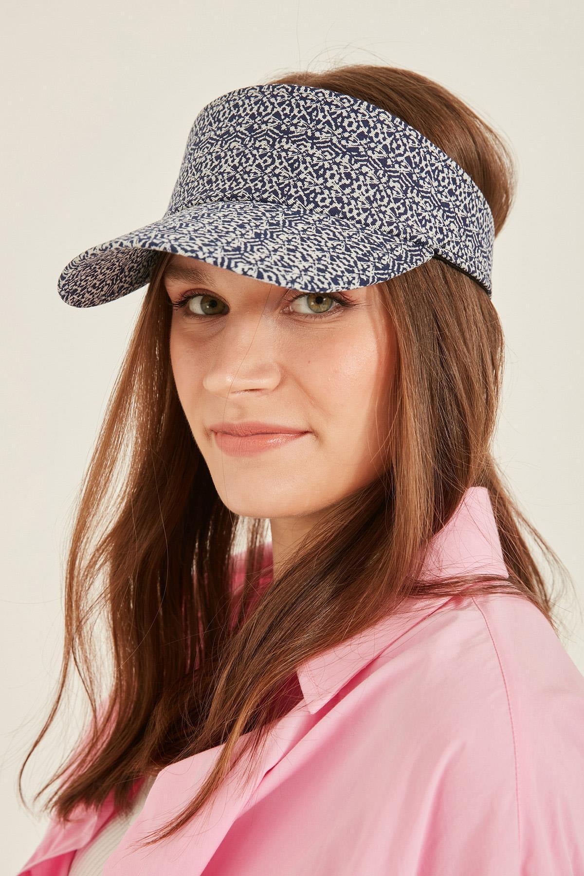 14077 Uv Protected Lace Patterned Visor Hat