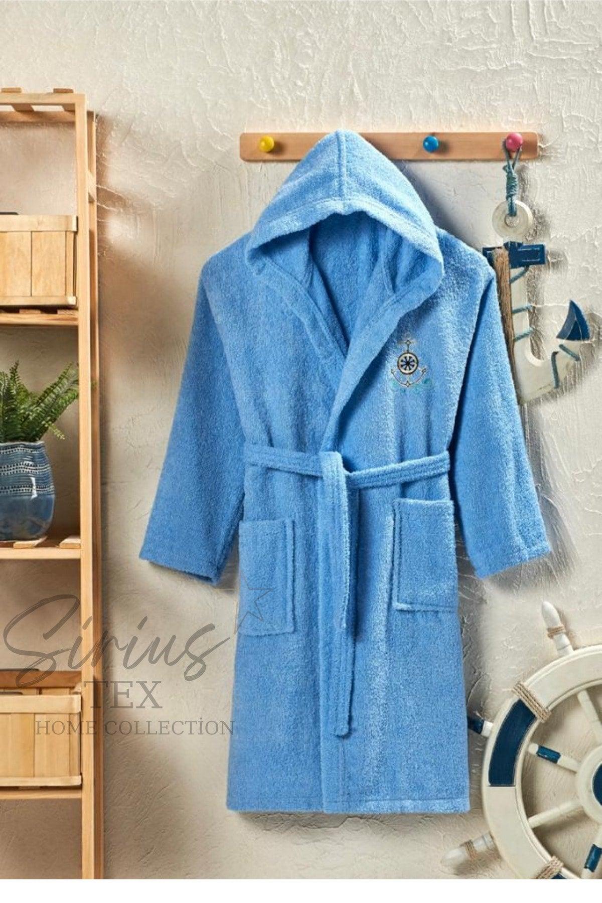 Plain and Hooded Cotton Kids Bathrobe - Swordslife