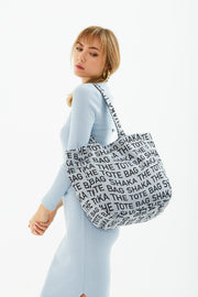 Gray U50 Snap Closure The Tote Bag Printed Canvas Fabric Casual Women'S Arm And Shoulder Bag L:35 Cm