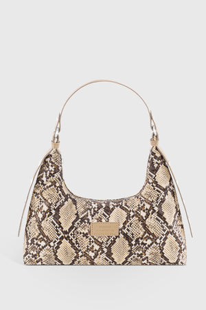 Women'S Snakeskin Patterned Baguette Bag 205