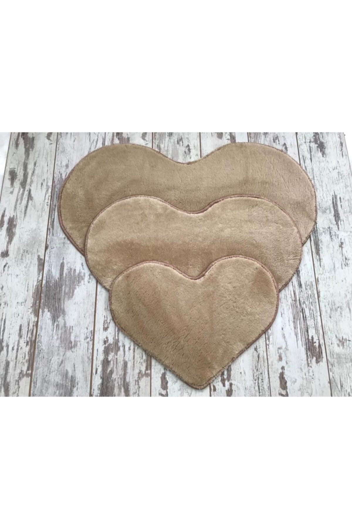 Heart Mink 3-Piece Bathroom Rug Mat Set Non-Slip Pufidik Closet Set - Swordslife