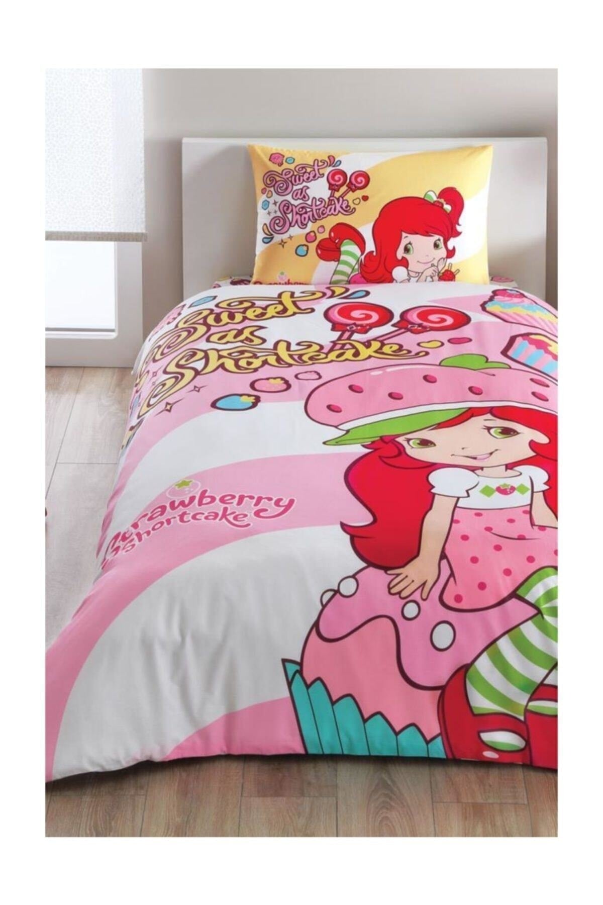 Licensed Single Duvet Cover Set - Strawberry Shortcake Cute