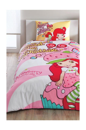 Licensed Single Duvet Cover Set - Strawberry Shortcake Cute
