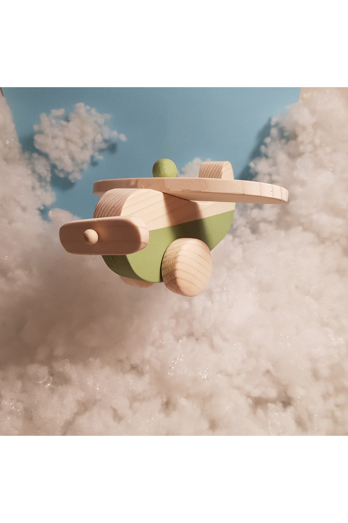 Handmade Wooden Toy Airplane, Educational, Creative, Vintage And Natural And Safe Wooden Baby Toy