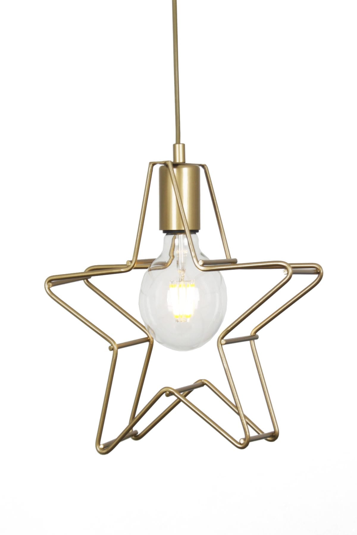 Valencia Star Single Gold Antique Painted Modern Chandelier