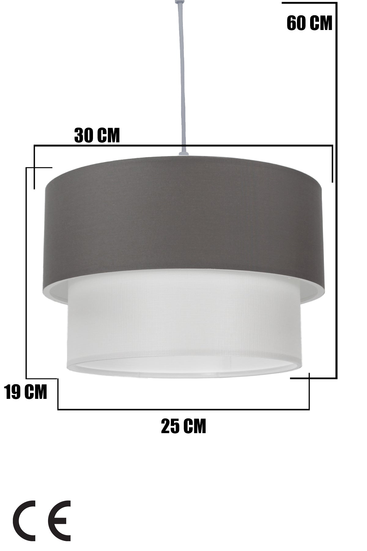 Cake Pendant Lamp Chandelier Anthracite