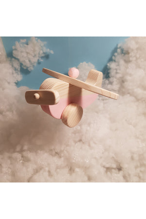 Handmade Wooden Toy Airplane, Educational, Creative, Vintage And Natural And Safe Wooden Baby Toy