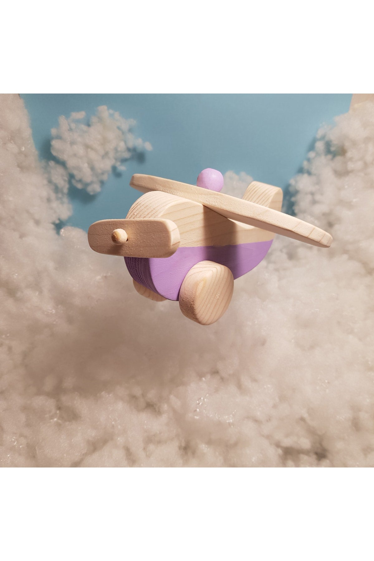 Handmade Wooden Toy Airplane, Educational, Creative, Vintage And Natural And Safe Wooden Baby Toy