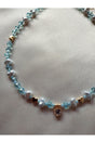 Baroque Pearl Heart Water Green Necklace with White Shimmer Tip - Swordslife
