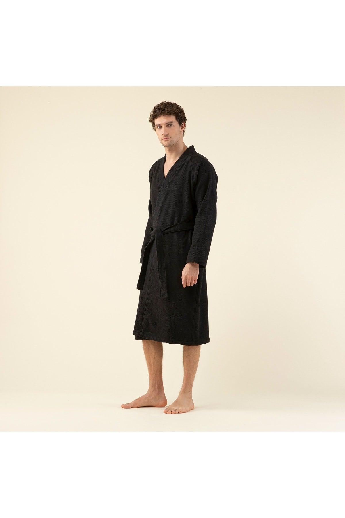 Sobeska Men's Bathrobe Black - Swordslife