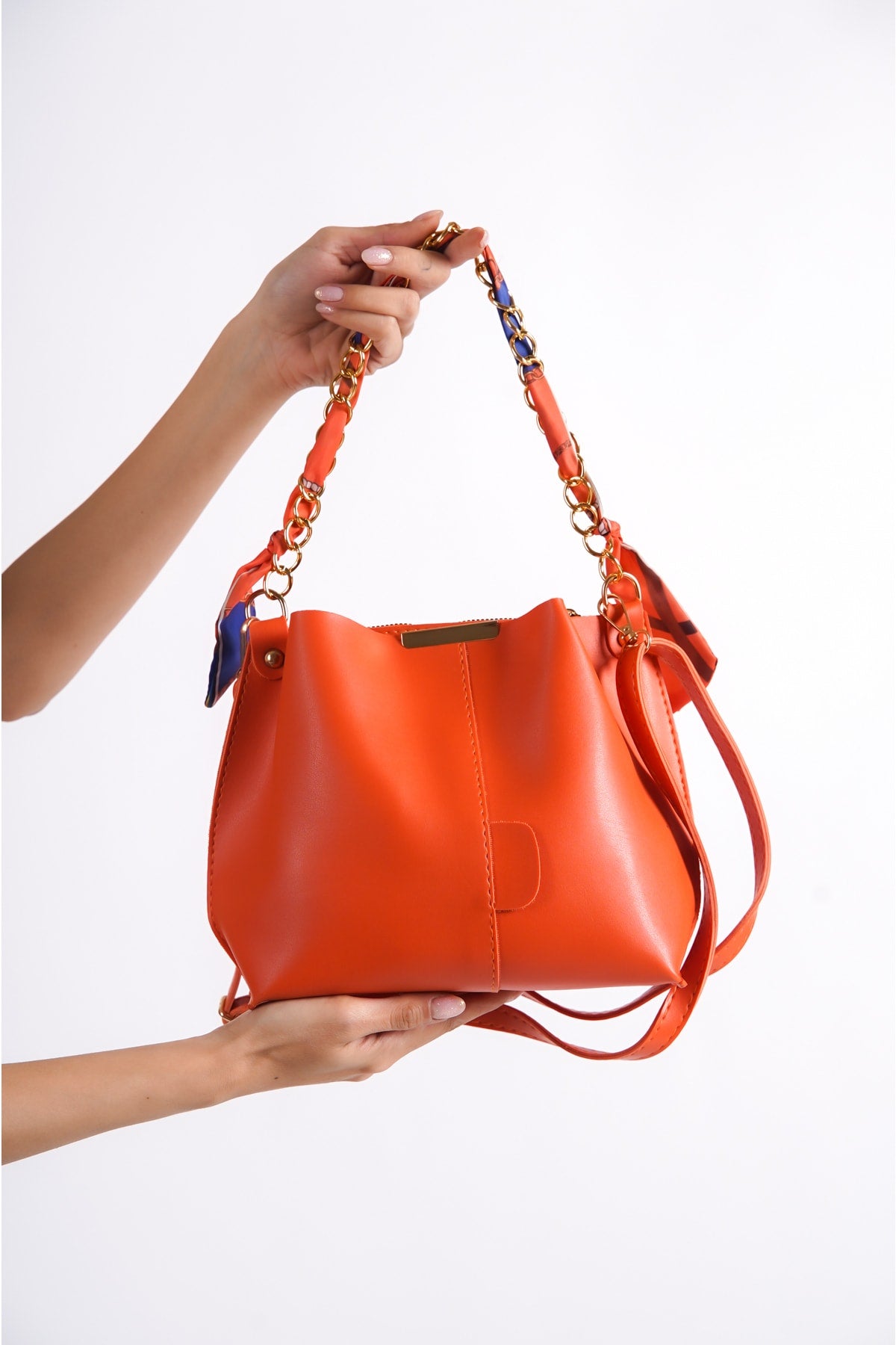 Orange Women'S Shawl Hand And Shoulder Bag Bg1121-301-0004