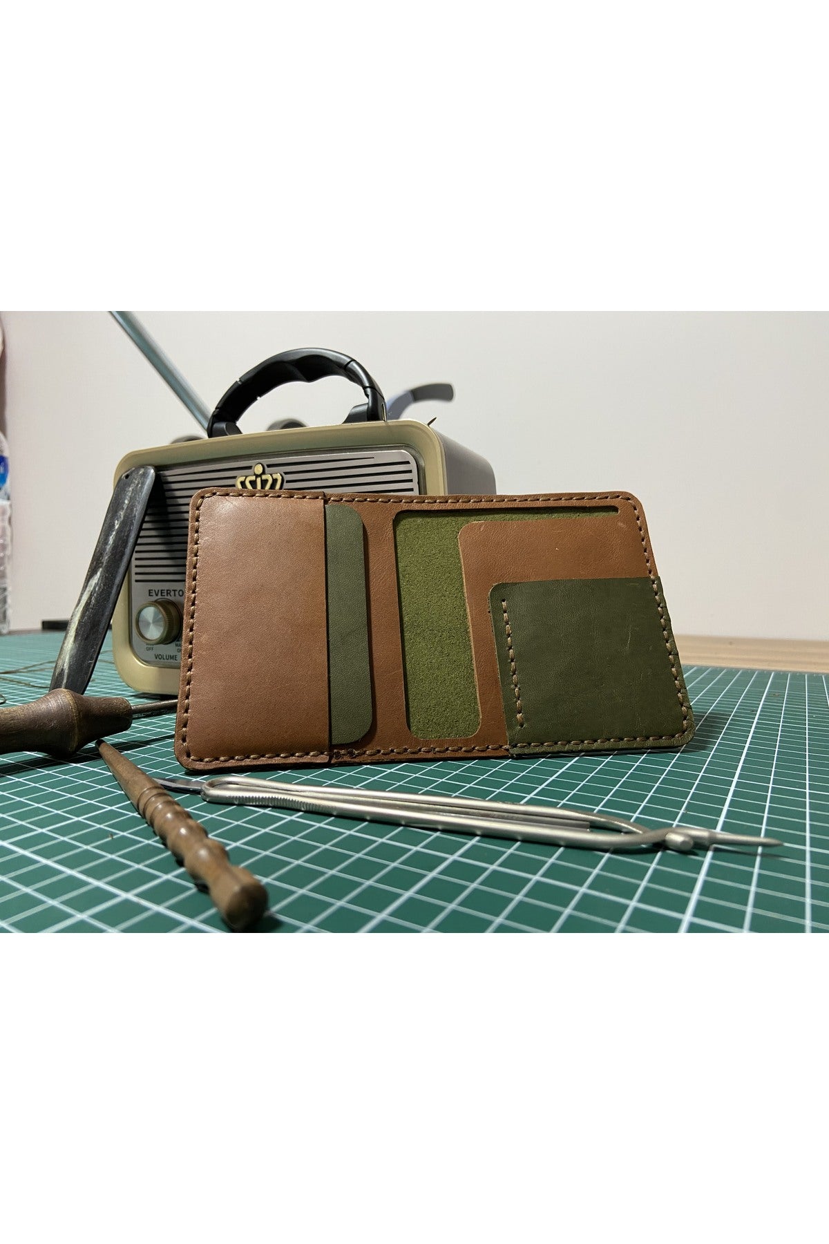Frig Genuine Leather Handmade Multifunctional Card Holder Wallet