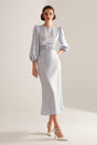 Heleny Special Design Light Blue Engagement Dress - Swordslife