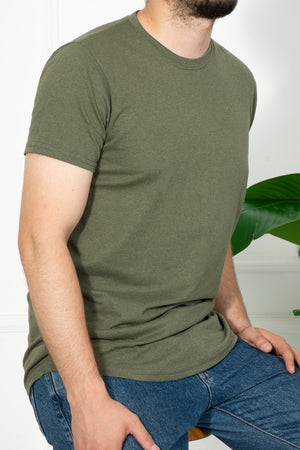 Khaki Men'S Slim Fit Tshirt