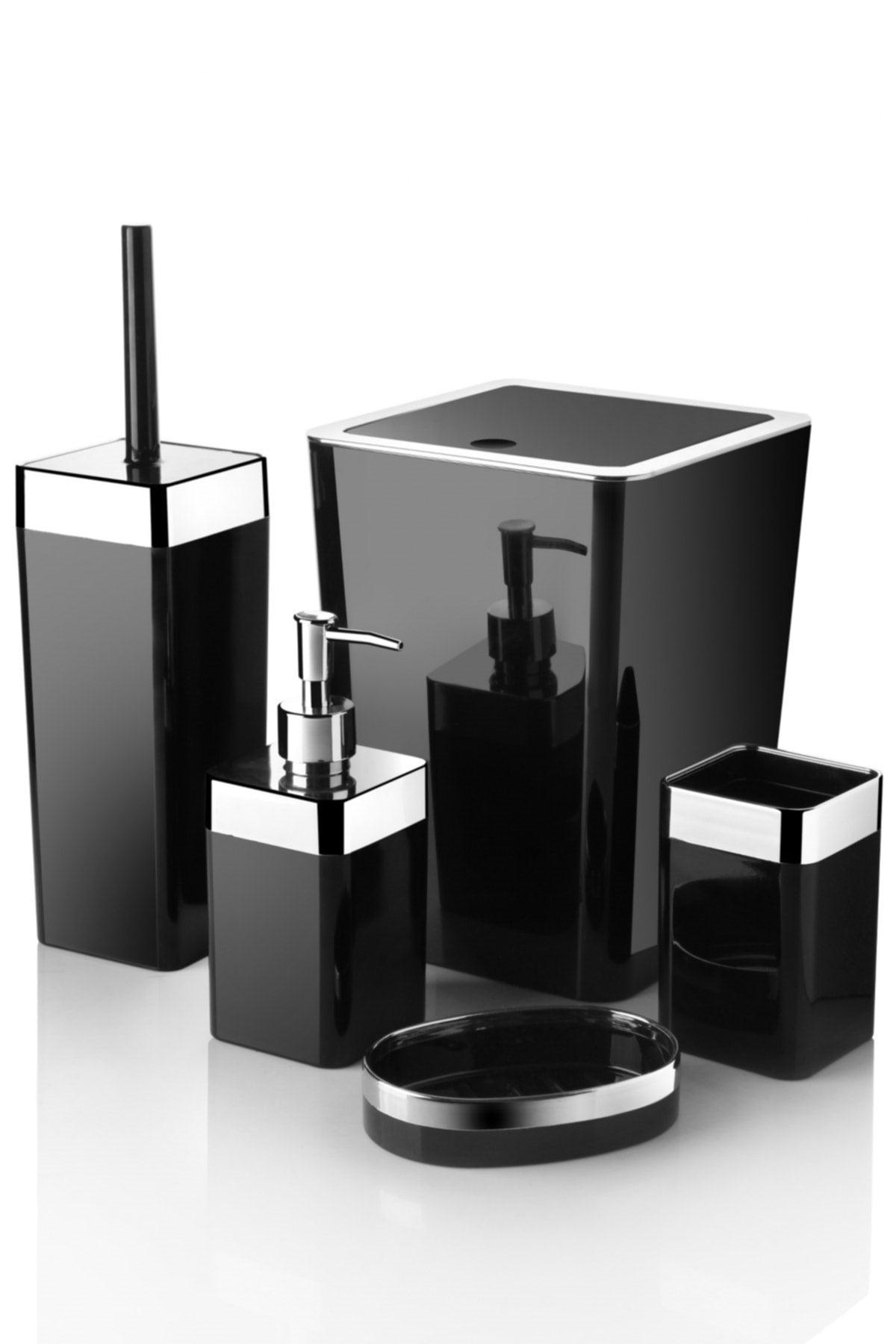 5 Piece Acrylic Metallized Coated Luxury Bathroom Set - Swordslife