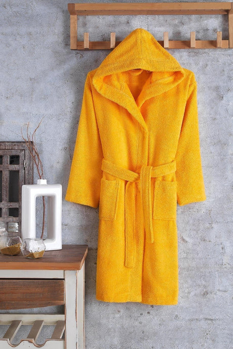 Cotton Hooded Young Bathrobe Unisex Waiter Boy Bathrobe - Swordslife