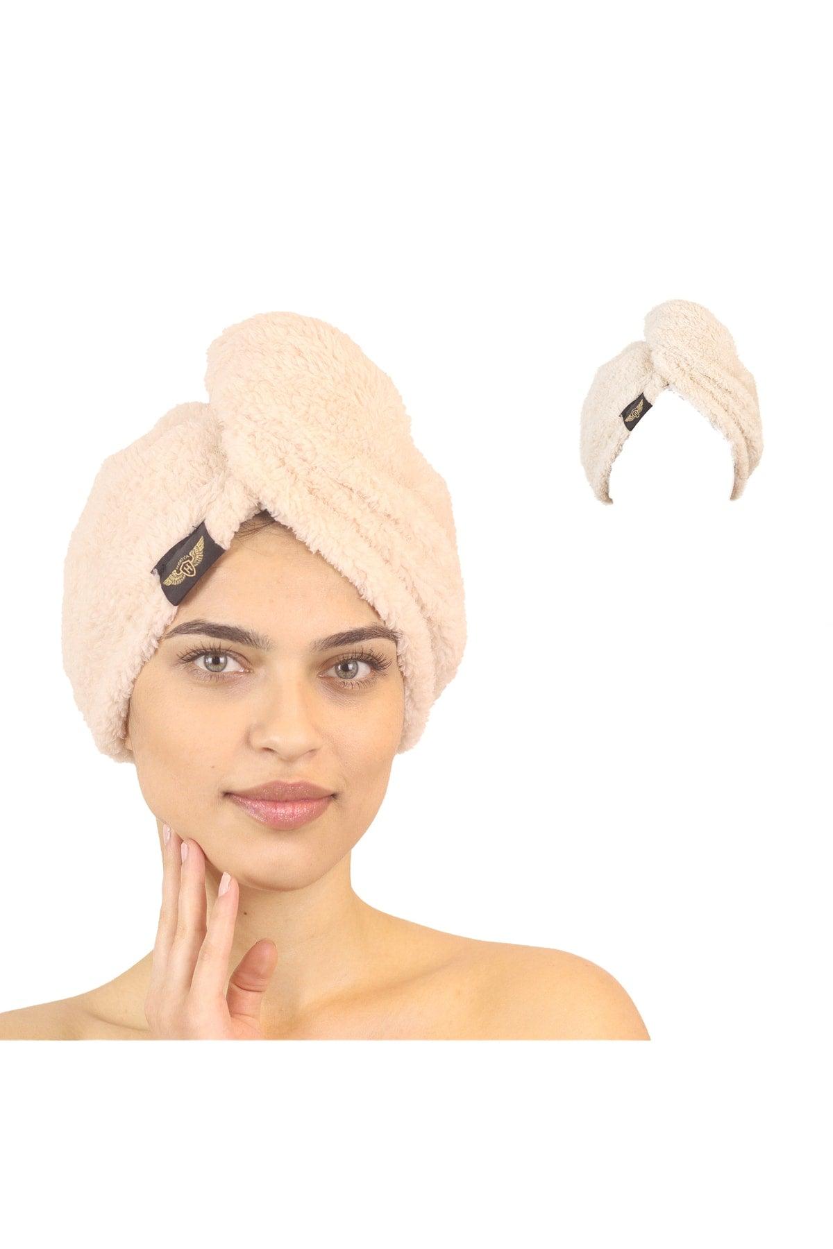 Single Pack Microfiber Hair Towel – 2 Button Hair Drying Cap – Quick Drying Turban - Swordslife