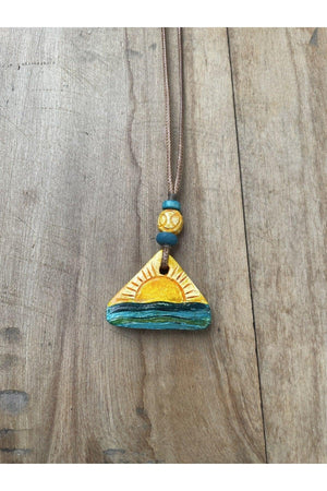 Ceramic Design Necklace, Bohemian Ethnic Style Necklace, Design Necklace, - Swordslife