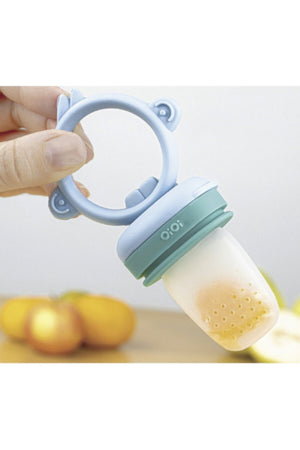 Puree Fruit - Vegetable Strainer - Spout 100% Premium Silicone Blue-Green