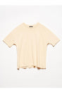 Women's Beige Basic T-shirt 3683 - Swordslife