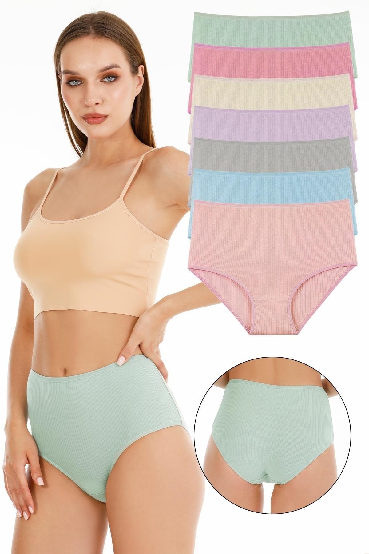 Women's Ribbed High Waist 7 Piece Panty Set - Kts3080 - Swordslife