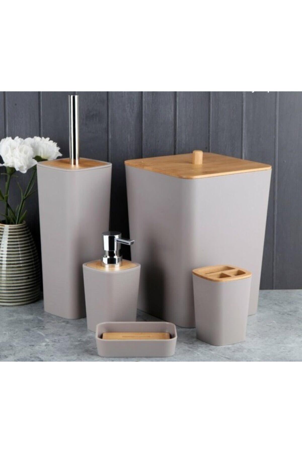 Braga Bathroom Set Taupe Silver 5 Li Dg-8000000000211 - Swordslife