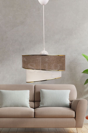 Wind Modern Single Pendant Lamp Chandelier Light Brown Eak01
