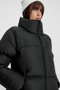 Women's Black Owersize Filled Inflatable Waterproof Coat Tbg069 - Swordslife